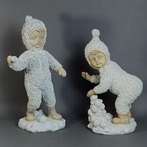 Vintage Snow‎ Baby Figurines Winston Marketing 11.5" Christmas Winter Snowball